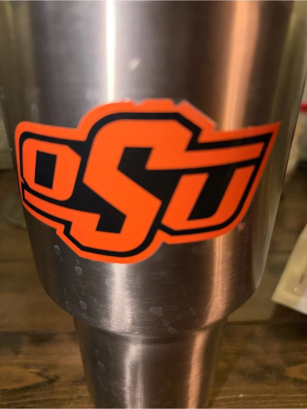 Stainless Steel Insulated Tumbler with Orange OSU Logo